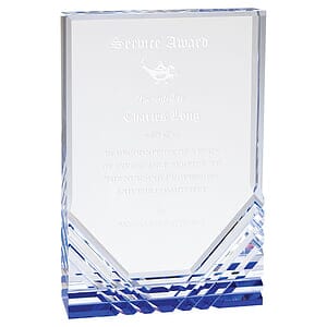 6" x 8" Blue Jewel Mirage Acrylic Award
