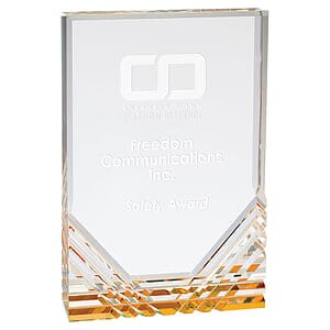 6" x 8" Gold Jewel Mirage Acrylic Award