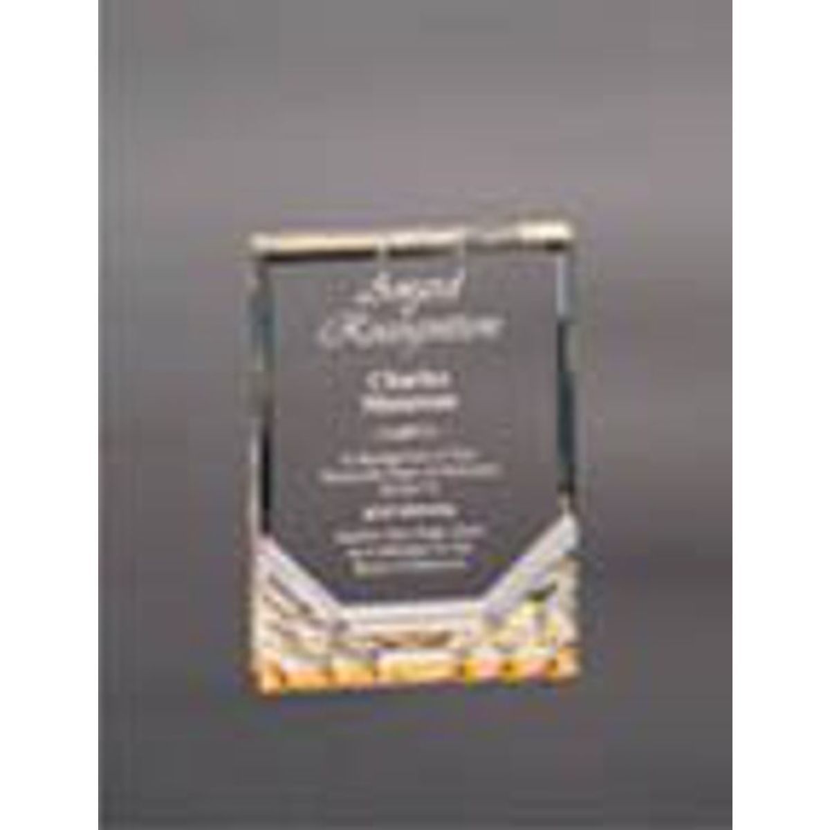 3.5" x 5" Gold Jewel Mirage Acrylic Award