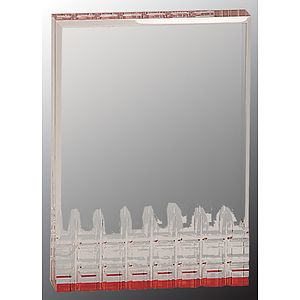4.25" x 6" Red Mirage Acrylic Award