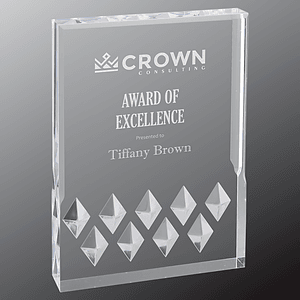 5" x 7" Silver Diamond Mirage Acrylic Award