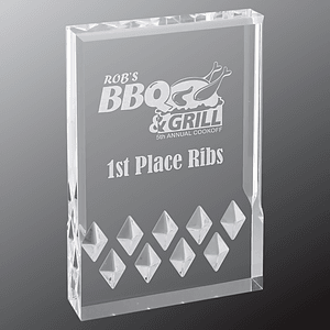 6" x 8" Silver Diamond Mirage Acrylic Award