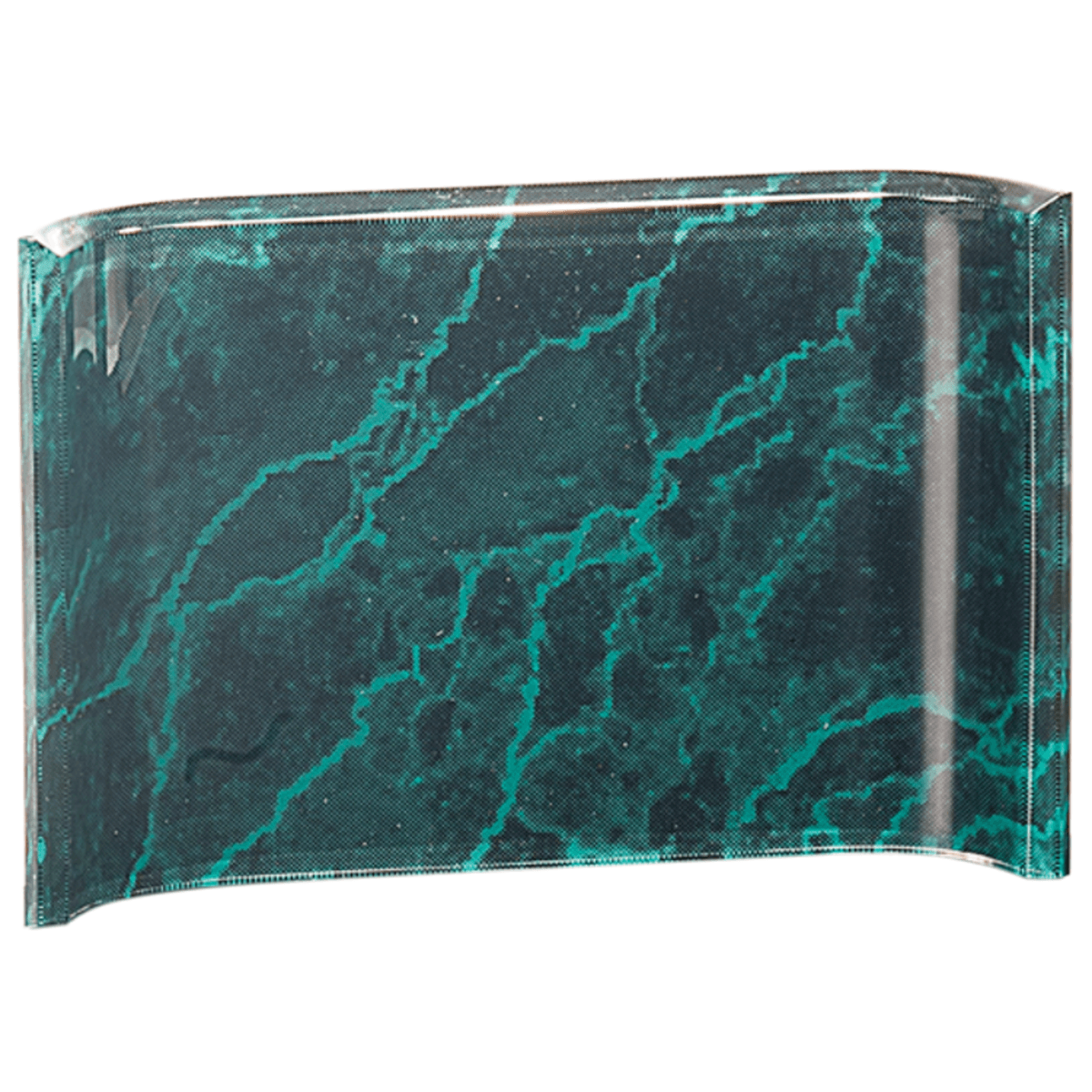 4" x 6" Green Marble Acrylic Crescent Award