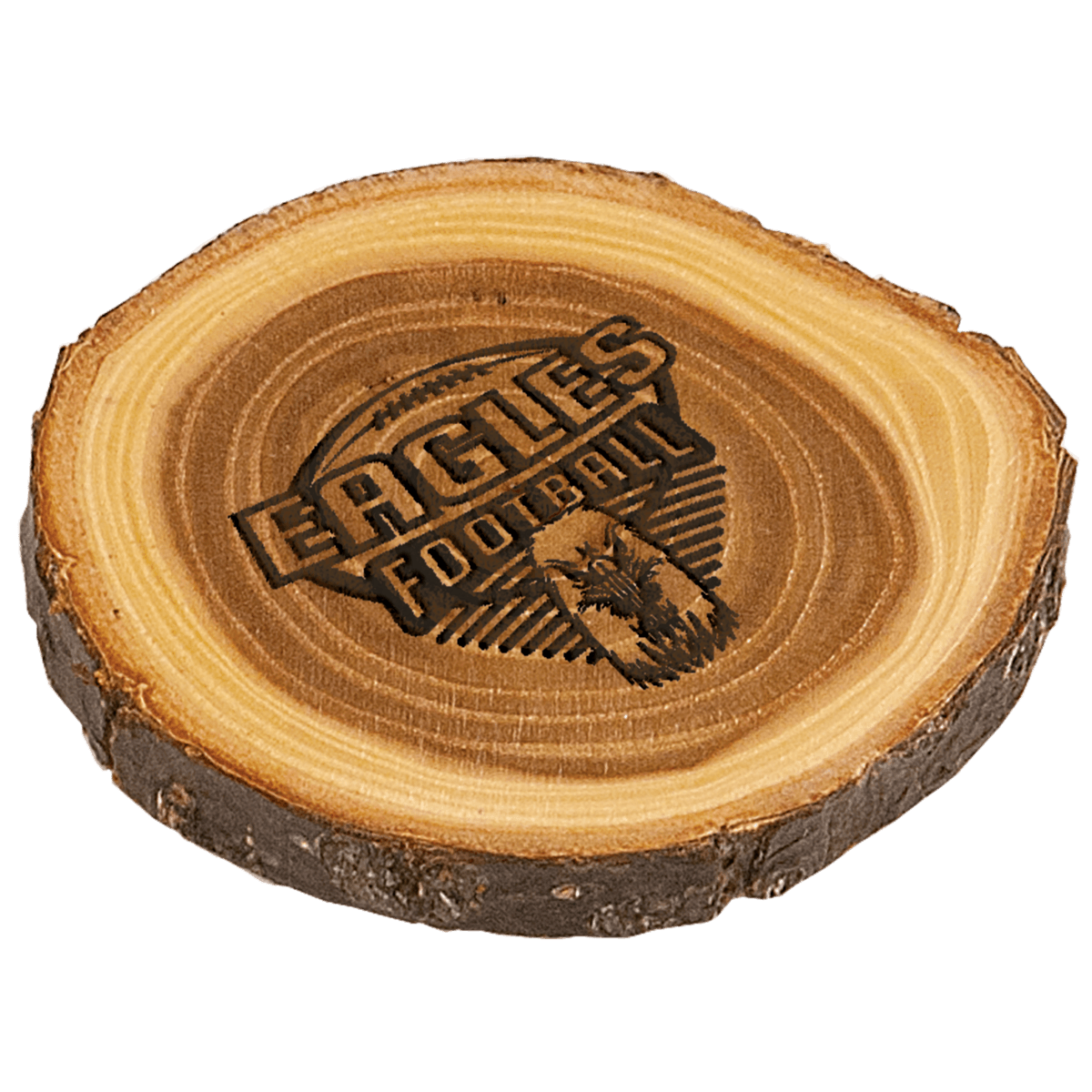 4" Old West Log Elmwood Coaster