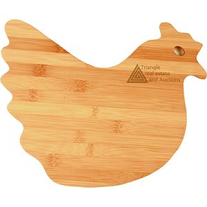 13 1/2" x 10 7/8" Bamboo Hen Shaped Cutting Board