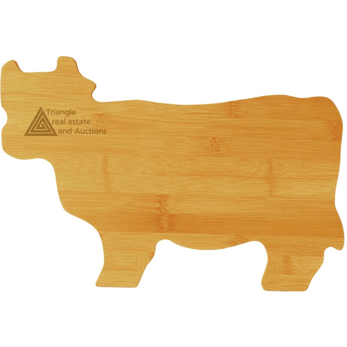 14 3/4" x 9 3/4" Bamboo Cow Shaped Cutting Board