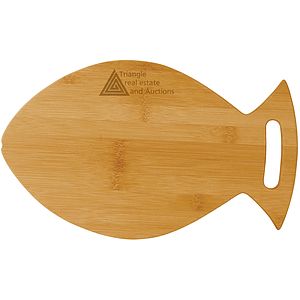 14" x 8 1/2" Bamboo Fish Shaped Cutting Board