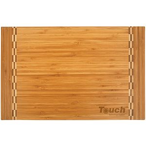 18 1/4" x 12" Bamboo Cutting Board with Butcher Block Inlay