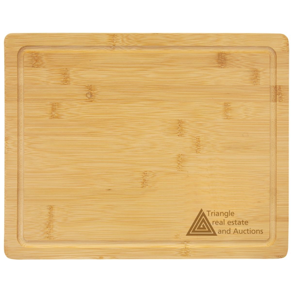 13 3/4" x 11" Bamboo Cutting Board with Drip Ring
