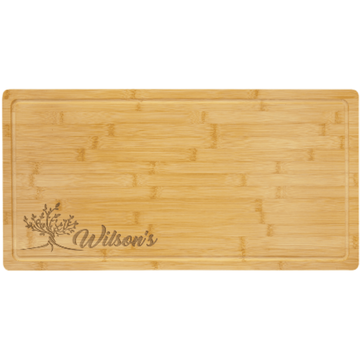 23 3/4" x 12" Bamboo Cutting Board with Drip Ring