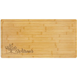23 3/4" x 12" Bamboo Cutting Board with Drip Ring