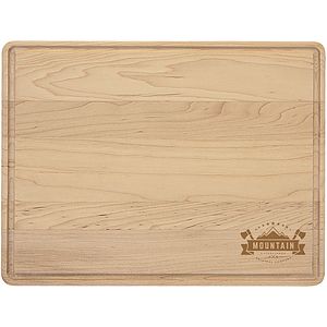 11 1/2" x 8 3/4" Maple Cutting Board with Drip Ring
