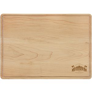 13 3/4" x 9 3/4" Maple Cutting Board with Drip Ring