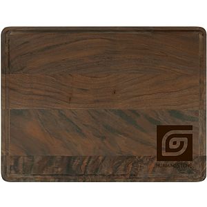 11 1/2" x 8 3/4" Walnut Cutting Board with Drip Ring
