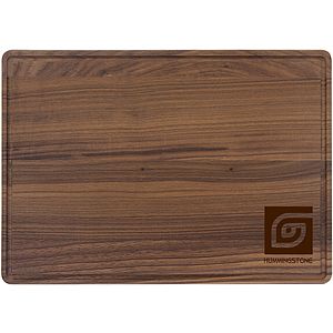 13 3/4" x 9 3/4" Walnut Cutting Board with Drip Ring