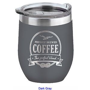 16 Oz. Tahoe Stemless Wine Glass w/Lid Stainless Steel