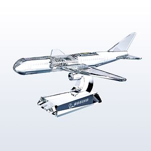 Airplane Award w/2 Engines Crystal Award