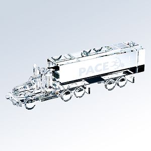 Truck Award w/18 Wheels Crystal Award
