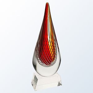 Red Swirl w/Clear Base Award