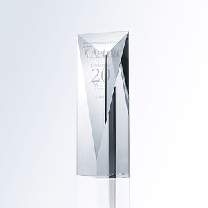 Large Super Goldwell Tower Crystal Award