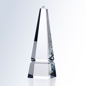 Large Groove Obelisk Optic Crystal Award