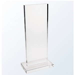 High Rise Plaque Optic Crystal Award - Small