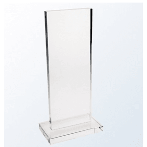 High Rise Plaque Optic Crystal Award - Large