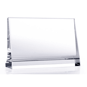 Horizontal Plaque Optic Crystal Award - Large