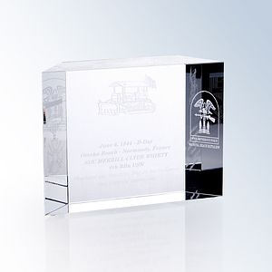 Block Optic Crystal Award - Large