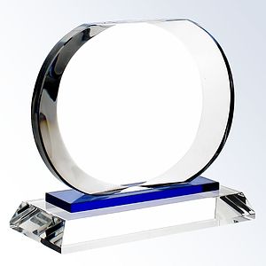 Blue Celestial Optic Crystal Award - Large