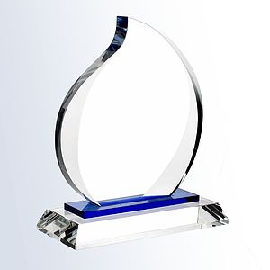 Blue Eternal Flame Optic Crystal Award