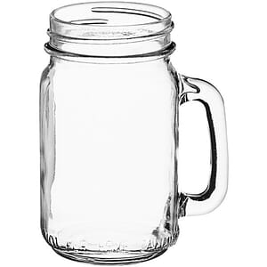 Acopa 16 oz Drinking Jar / Mason Jar with Handle