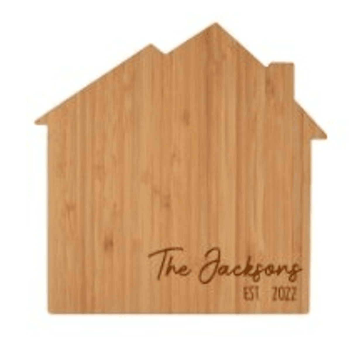 10" x 10 " House Shaped Bamboo Cutting Board