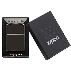 Genuine Zippo windproof lighter - High Polish Black