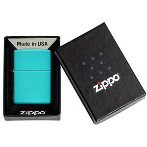 Genuine Zippo windproof lighter - Flat Turquoise