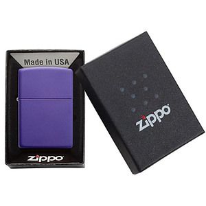 Genuine Zippo windproof lighter - Purple Matte