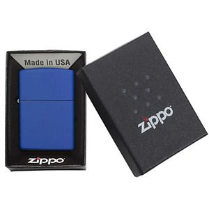 Genuine Zippo windproof lighter - Royal Blue Matte