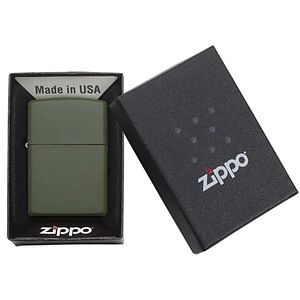 Genuine Zippo windproof lighter - Green Matte
