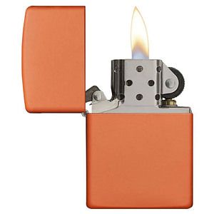 Genuine Zippo windproof lighter - Orange Matte