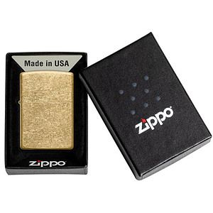 Genuine Zippo windproof lighter - Tumbled Brass
