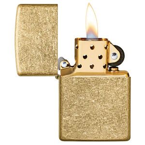 Genuine Zippo windproof lighter - Tumbled Brass