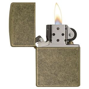 Genuine Zippo windproof lighter - Antique Brass