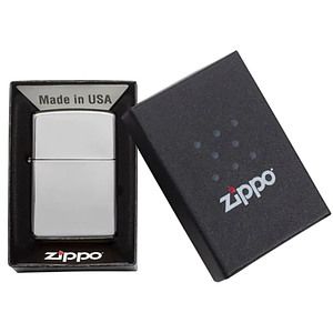 Genuine Zippo windproof lighter - High Polish Chrome