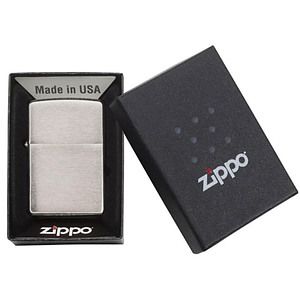 Genuine Zippo windproof lighter - Brushed Chrome
