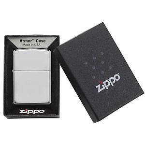 Genuine Zippo windproof lighter - High Polish Chrome