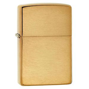Genuine Zippo windproof lighter - Armor Brushed Brass