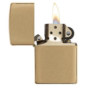 Genuine Zippo windproof lighter - Armor Brushed Brass
