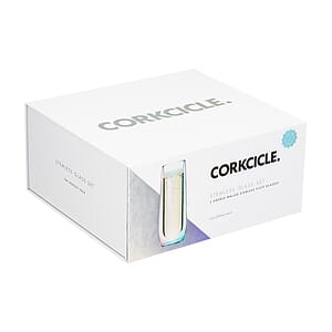 Corkcicle Prism Stemless Glass Flute - Set of 2