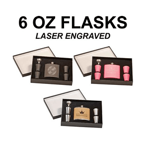 6 Oz. Flask Set in Presentation Box