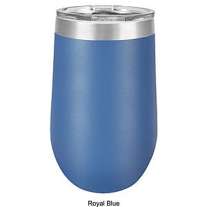 16 Oz. Polar Camel Stemless Wine Glass w/Lid Stainless Steel